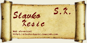 Slavko Kesić vizit kartica